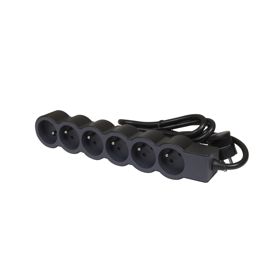 Legrand Enchufe Estándar 6x2P Con Cable De 3m Negro (Enchufe Europeo) - 049495 [10 Piezas]