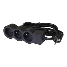 Legrand Enchufe Estándar 3x2P Con Cable De 1,5m Negro (Enchufe Europeo) - 049473 [10 Piezas]