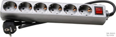 Kopp 6V Enchufe con Interruptor Titanium Edge Grounding - 120943005 [10 Piezas]