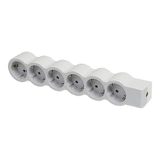 Legrand Enchufe Estándar 6x2P+A Sin Cable Blanco-Gris (Enchufe Europeo) - 694579 [10 Piezas]