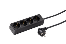 Martin Kaiser Enchufe de 4 Vías 45 Grados 3m Cable Negro (Enchufe Europeo) - 1046ZL3-15W/sw [10 Piezas]