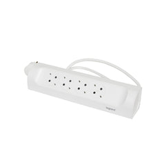 Legrand Enchufe Montable a 90 Grados 4X2P+A 1M Blanco (Enchufe Europeo) - 694501 [5 Piezas]