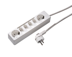 Martin Kaiser Enchufe de 6 vías con 2 tomas Schuko 4 Euro Cable de 1,5 m (Enchufe Europeo) - 1012ZL/15W/kws [10 Piezas]