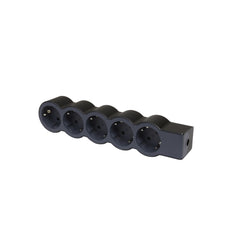 Legrand Enchufe Estándar 5X2P+A Sin Cable Negro (Enchufe Europeo) - 694578 [10 Piezas]