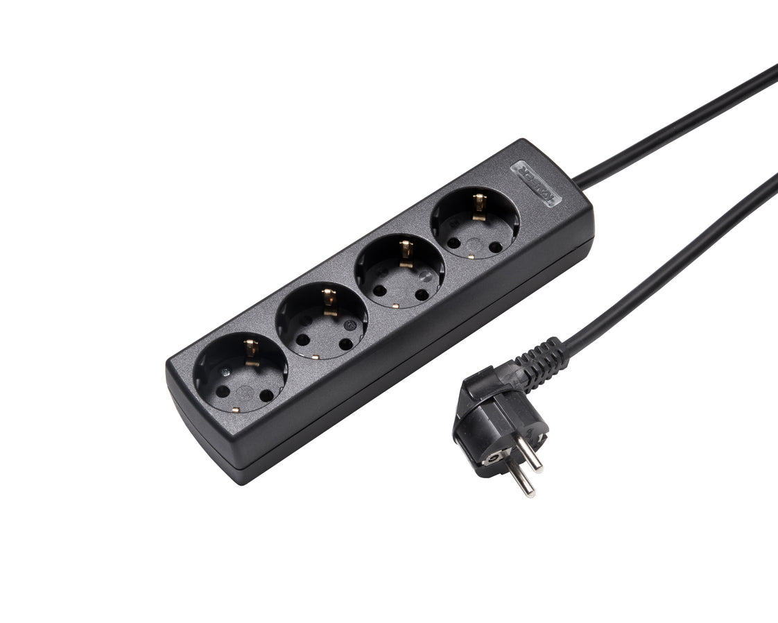 Martin Kaiser Zócalo de 4 vías con contacto de puesta a tierra y cable de 3 m (Enchufe Europeo) - 1048ZL3-15W/sw [10 Piezas]