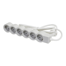 Legrand Enchufe Estándar 6x2P+A Cable 5m Blanco-Gris (Enchufe Europeo) - 694572 [10 Piezas]
