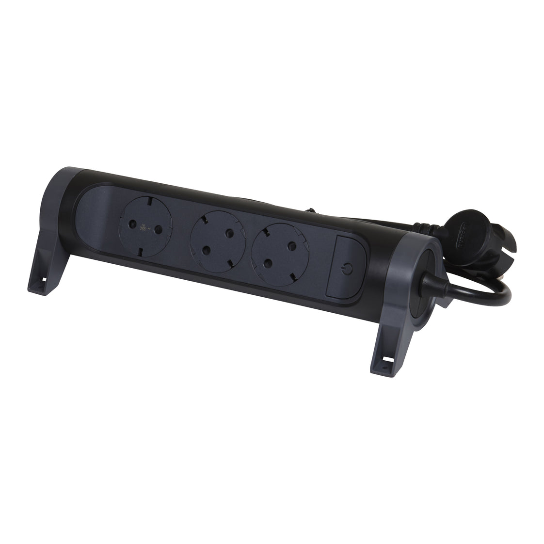 Legrand Enchufe Premium 3x2P+A Negro Con Cable De 1,5m (Enchufe Europeo) - 694528 [5 Piezas]