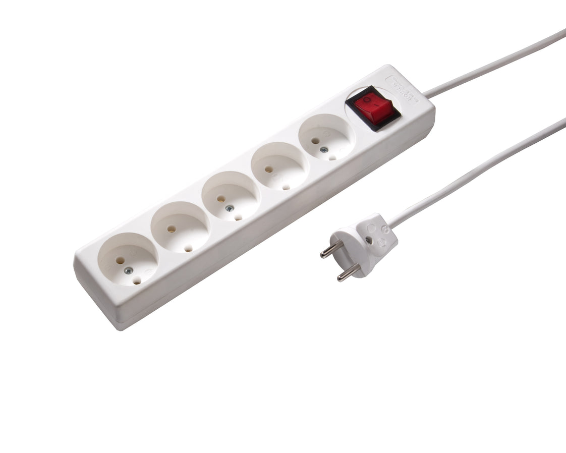 Martin Kaiser Enchufe Desenterrable De 5 Vías Con Interruptor Y Cable De 1,5M (Enchufe Europeo) - 1051ZL/15/kws [10 Piezas]