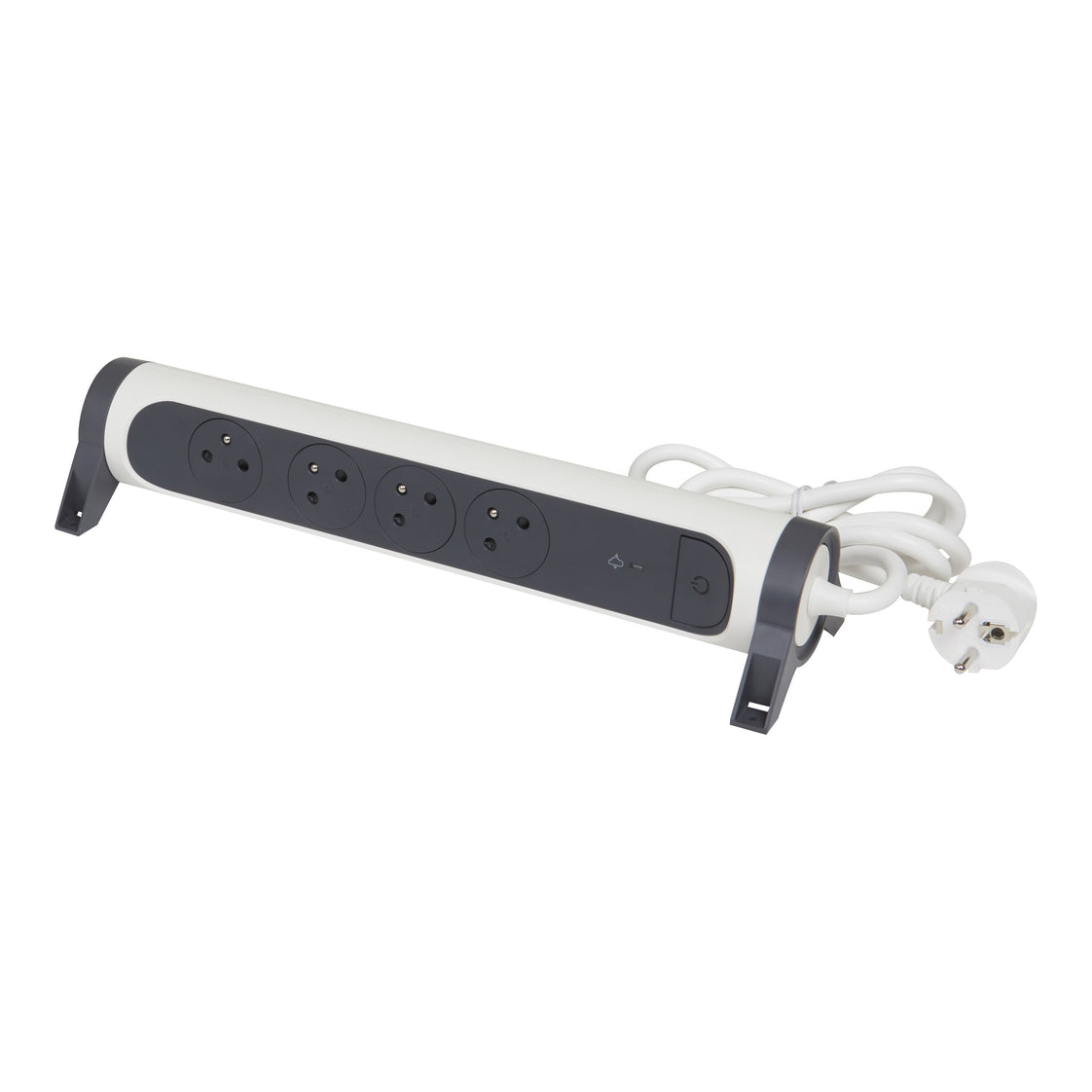 Toma de mesa Premium OSB 4x2P con conexión a tierra 1,5 m de cable Negro 49414 (Enchufe Europeo) - 049414 [5 Piezas]