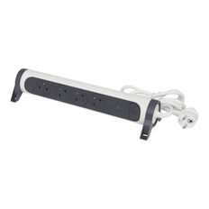 Toma de mesa Premium OSB 4x2P con conexión a tierra 1,5 m de cable Negro 49414 (Enchufe Europeo) - 049414 [5 Piezas]