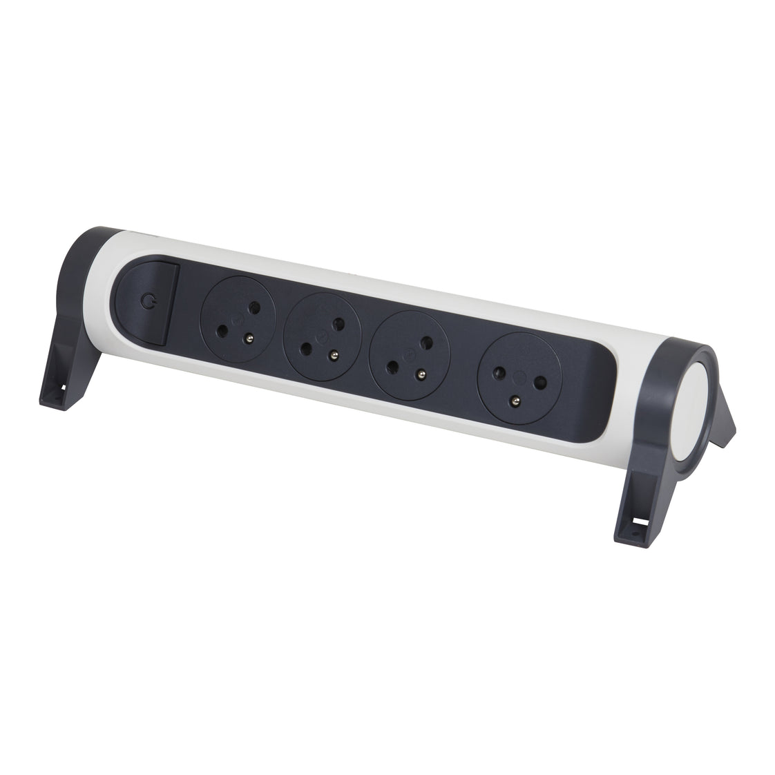 Legrand Toma de Contacto Premium 4x2P Sin Cable Negro Blanco (Enchufe Europeo) - 049465 [5 Piezas]