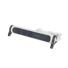 Legrand Regleta de enchufes USB A+C montable y giratoria de 3 vías y 1,5 m (Enchufe Europeo) - 694508 [5 Piezas]