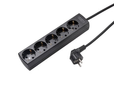 Martin Kaiser Enchufe de 5 Vías 45 Grados Negro con Cable de 5M (Enchufe Europeo) - 1065ZL5-15W/sw [8 Piezas]
