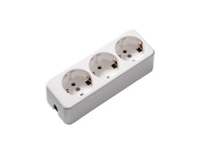 Martin Kaiser Enchufe de 3 Vías Material Termoestable Blanco Ártico (Enchufe Europeo) - 638/kws [25 Piezas]