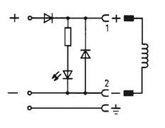 Conector 12-24V CC (DIN - A) Con Diodo LED De Recuperación y Protección De Polaridad - Burkert 2508 008373