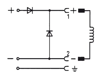 Conector 12-240V CC (DIN - A) Con 1m De Cable Diodo De Recuperación y Protección De Polaridad - Burkert 2508 783588