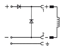 Conector 12-240V CC (DIN - A) Con 1m De Cable Diodo De Recuperación y Protección De Polaridad - Burkert 2508 783588