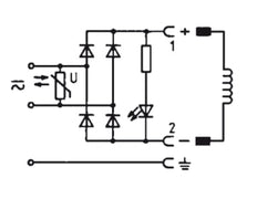 Conector 100-120V AC/DC (DIN - A) Con LED Rectificador y Varistor - Burkert 2508 008365