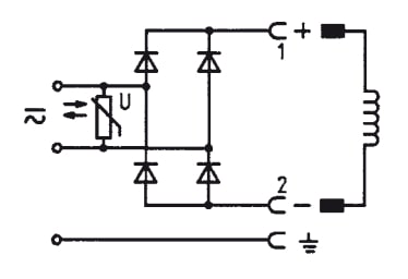Conector 12-240V CC (DIN - A) Con Rectificador y Varistor - Burkert 2508 008374