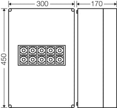 Hensel K7052 IP65 Caja De Conexiones 5-Polos 95mm² - K 7052