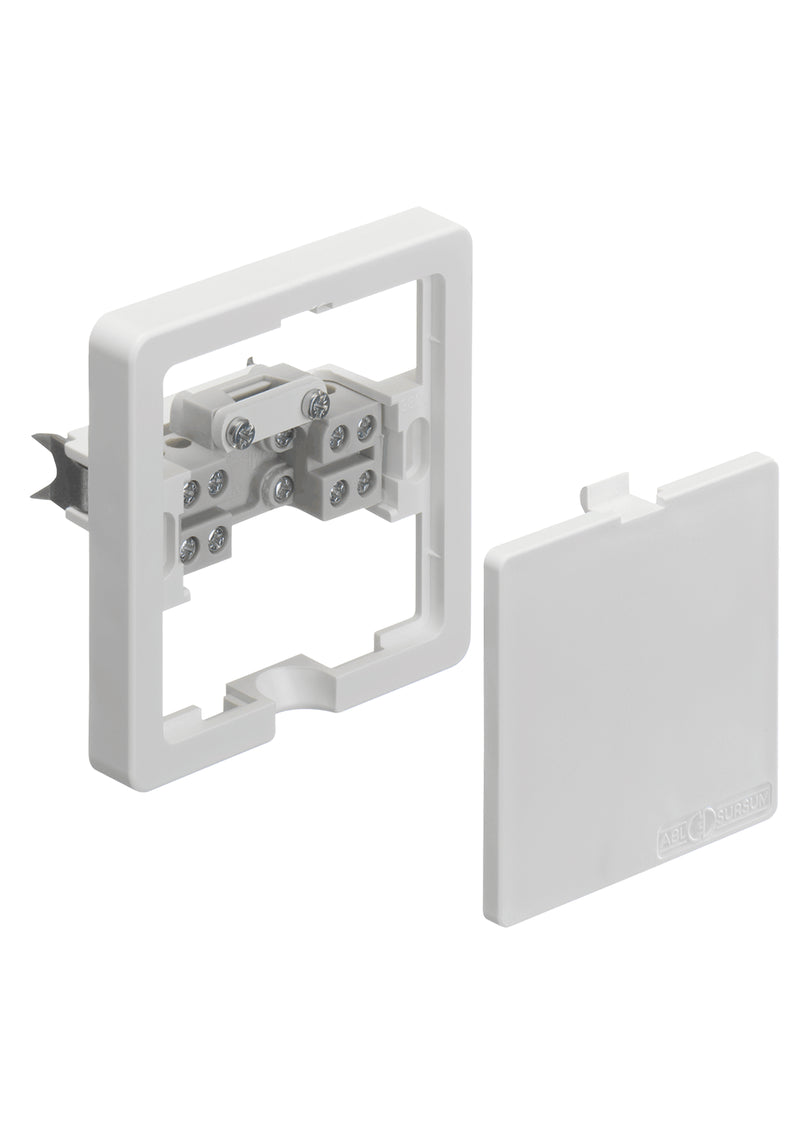ABL 2506110 Caja de Conexión para Dispositivos Planos Montaje con Garras Incorporadas Blanco - 2506-110 [10 Piezas]