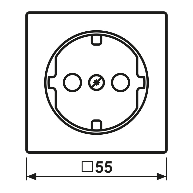 Jung A500 Tapa Negra Mate Para Placa De Enchufe - A1520BFPLSWM