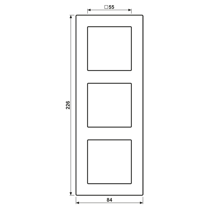 Placa De Tapa De Vidrio Triple Jung Champagne - AC583GLCH