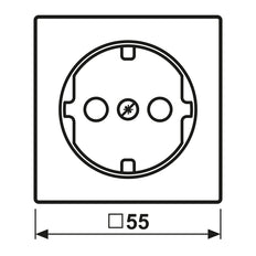 Jung A500 Tapa Negra Mate Para Placa De Enchufe - A1520BFPLSWM