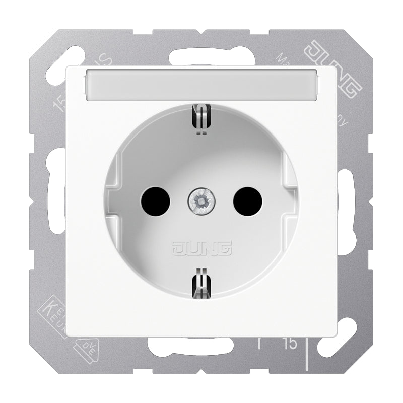 Toma De Corriente De Pared JUNG A500 Con Campo De Texto 16A 250V (Enchufe Europeo) - A1520NBFNAWW