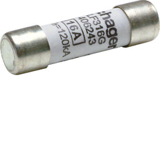 Hager Weber Fusible Cilíndrico Industrial 16A 500V 10x38mm - LF316G [10 Piezas]