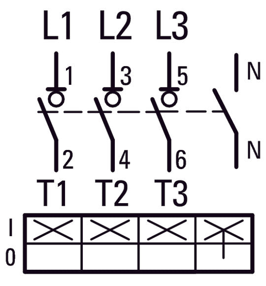 Eaton DMM 125A Interruptor Desconector De 4 Polos Con Mango Gris - 6096805