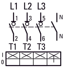 Eaton DMM 125A Interruptor Desconector De 4 Polos Con Mango Gris - 6096805