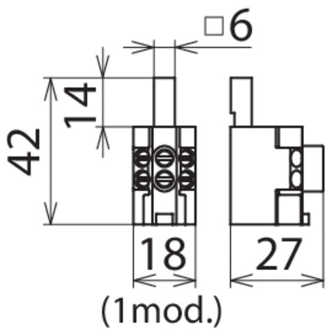 Dehn 3x16mm Terminal de clavija para cableado pasante - 900588 [4 Piezas]