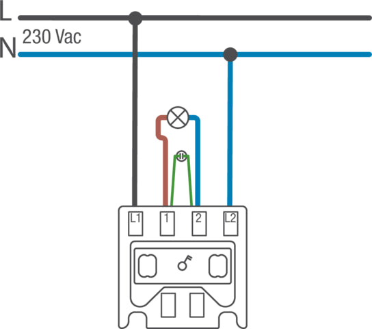 IP55 Interruptor De Control De Dos Polos 10AX 250V Con Terminales De Enchufe - 761-37205
