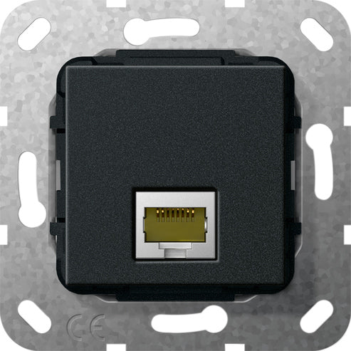 Gira RJ45 Cat 6A 10GB Cambiador De Género Módulo Base Negro - 569510