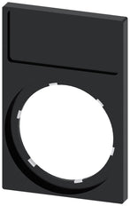 Soporte De Etiqueta Siemens SIRIUS ACT 22mm Marco Negro - 3SU19000AN100AA0 [5 Piezas]