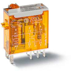 Finder 46.52 Relé Industrial 2Co 8A 24Vac Con Led - 46.52.8.024.0054