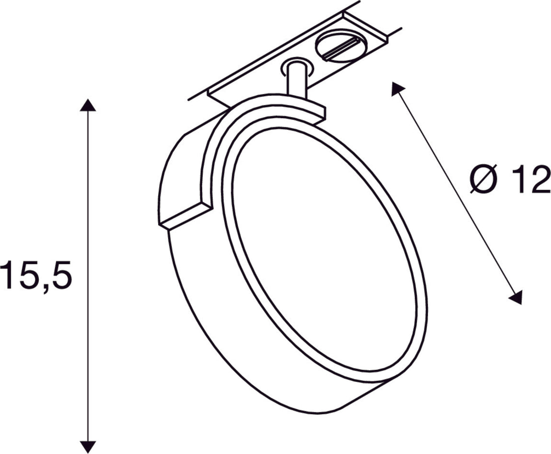 Slv Kalu Carril Qpar Gu10 Foco De Una Sola Fase Negro - 143540