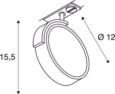 Slv Kalu Carril Qpar Gu10 Foco De Una Sola Fase Negro - 143540