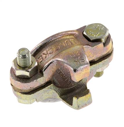 Abrazadera de manguera de hierro fundido maleable de seguridad 22-29 mm Acoplamiento de garra giratoria DIN 20039B [2 piezas]