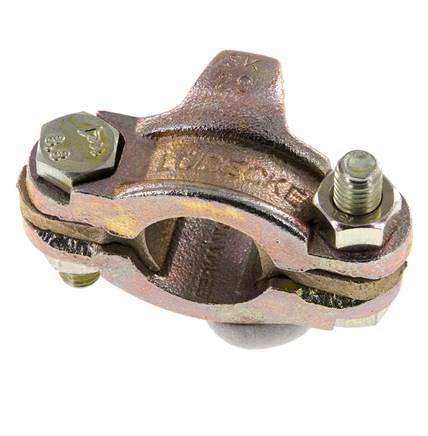 Abrazadera de manguera de hierro fundido maleable de seguridad 22-29 mm Acoplamiento de garra giratoria DIN 20039B [2 piezas]