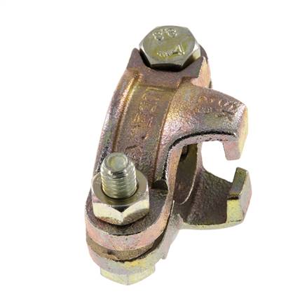 Abrazadera de manguera de hierro fundido maleable de seguridad 22-29 mm Acoplamiento de garra giratoria DIN 20039B [2 piezas]