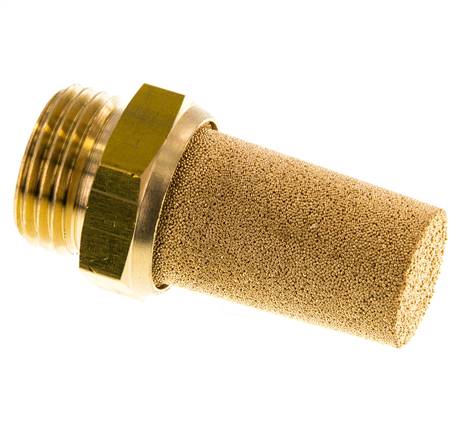 Silenciador Neumático de Bronce Sinterizado G1/2'' Conexión de Latón [2 Piezas]