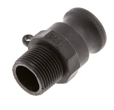Acoplamiento de polipropileno Camlock DN 20 (3/4'') R 3/4'' Rosca Macho Tipo F MIL-C-27487 [2 Piezas]