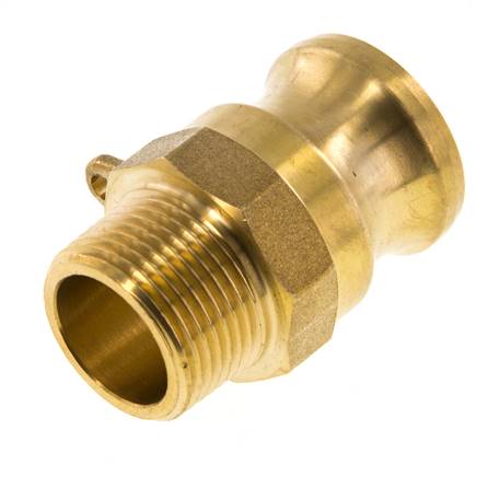 Acoplamiento de latón Camlock DN 20 (3/4'') R 3/4'' rosca macho tipo F MIL-C-27487