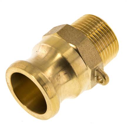 Acoplamiento de latón Camlock DN 20 (3/4'') R 3/4'' rosca macho tipo F MIL-C-27487