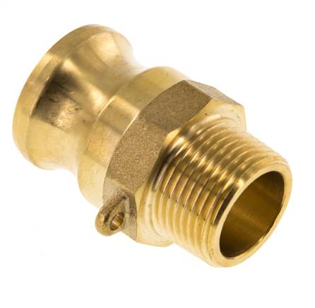 Acoplamiento de latón Camlock DN 20 (3/4'') R 3/4'' rosca macho tipo F MIL-C-27487