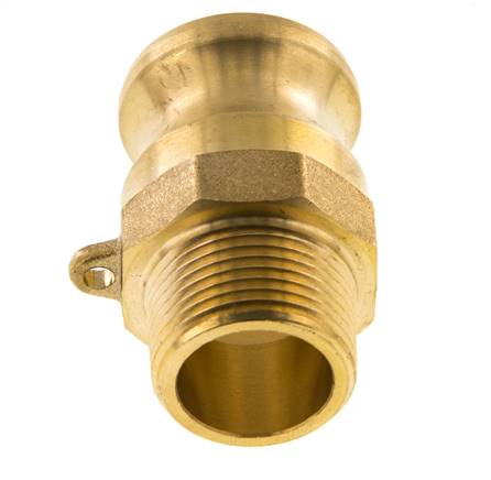 Acoplamiento de latón Camlock DN 20 (3/4'') R 3/4'' rosca macho tipo F MIL-C-27487