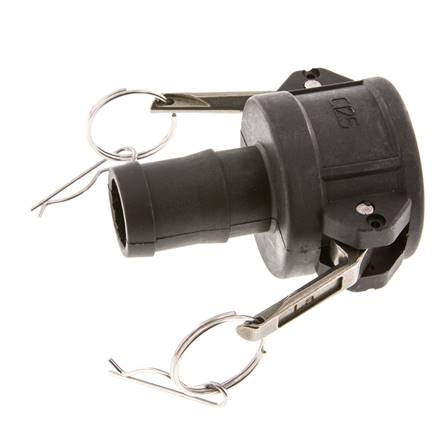 Acoplamiento de polipropileno Camlock DN 40 (1 1/2'') Pilar de manguera (32 mm) Tipo C MIL-C-27487