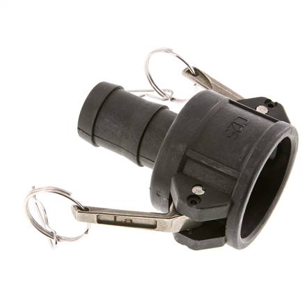 Acoplamiento de polipropileno Camlock DN 40 (1 1/2'') Pilar de manguera (32 mm) Tipo C MIL-C-27487